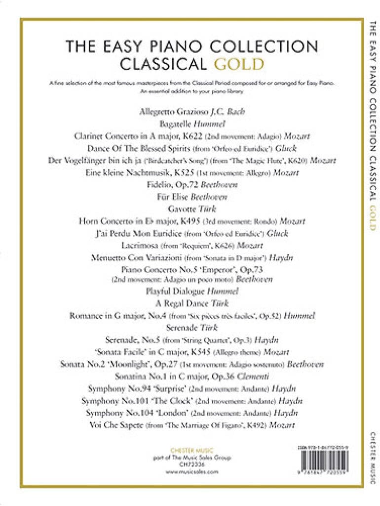 The Easy Piano Collection: Classical Gold